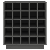 Portabottiglie Grigio 55,5x34x61 cm in Legno Massello di Pino 821529