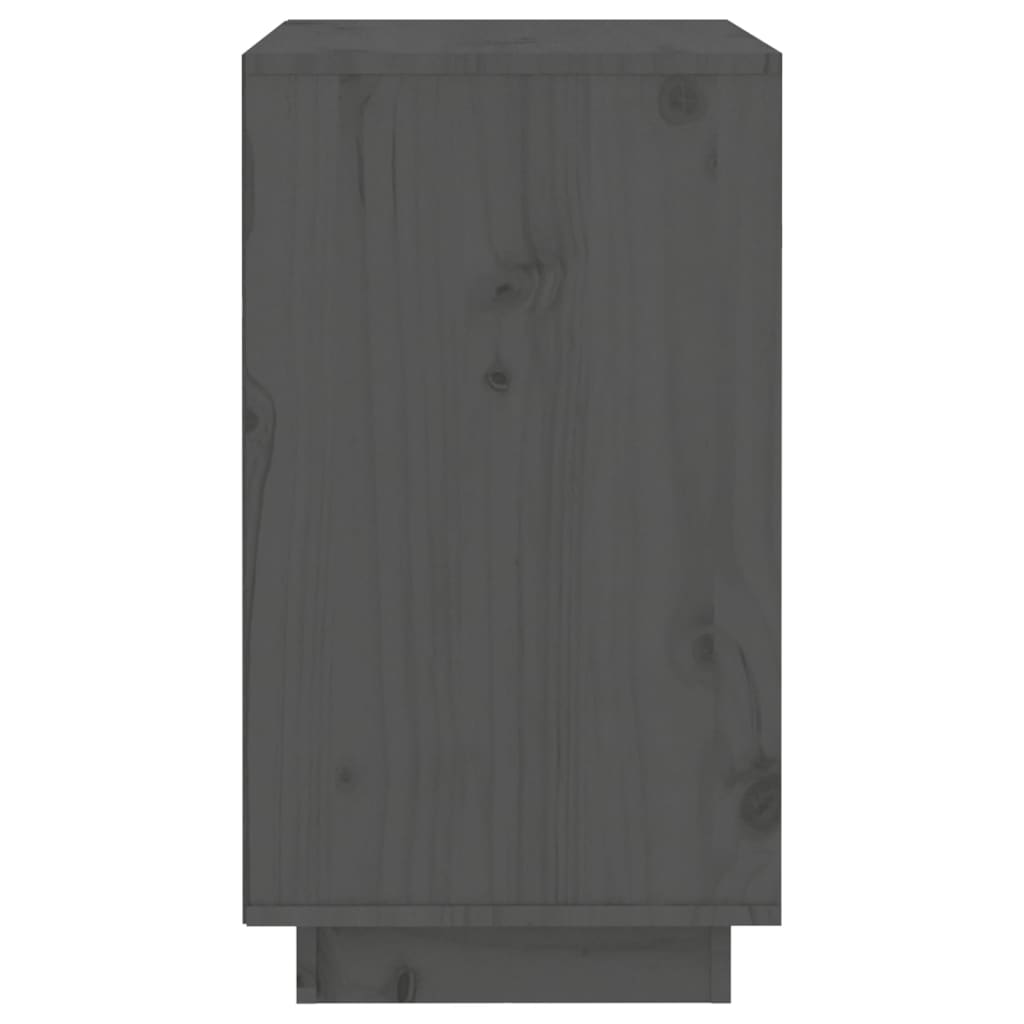 Portabottiglie Grigio 55,5x34x61 cm in Legno Massello di Pino 821529