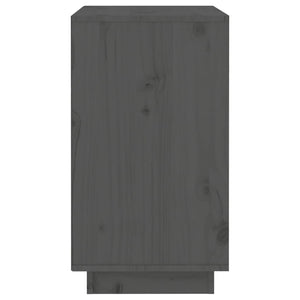 Portabottiglie Grigio 55,5x34x61 cm in Legno Massello di Pino 821529