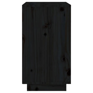 Portabottiglie Nero 55,5x34x61 cm in Legno Massello di Pino 821531