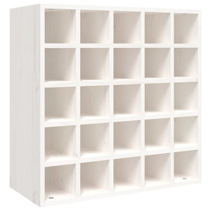 Portabottiglie Bianco 56x25x56 cm in Legno Massello di Pino 821538