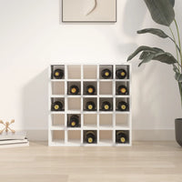 Portabottiglie Bianco 56x25x56 cm in Legno Massello di Pino cod mxl 51354