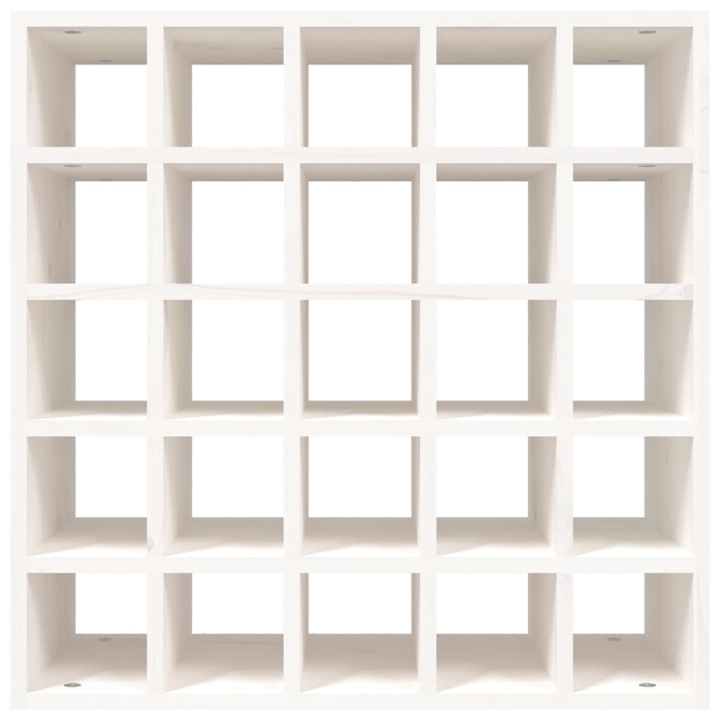 Portabottiglie Bianco 56x25x56 cm in Legno Massello di Pino cod mxl 51354