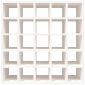 Portabottiglie Bianco 56x25x56 cm in Legno Massello di Pino cod mxl 51354
