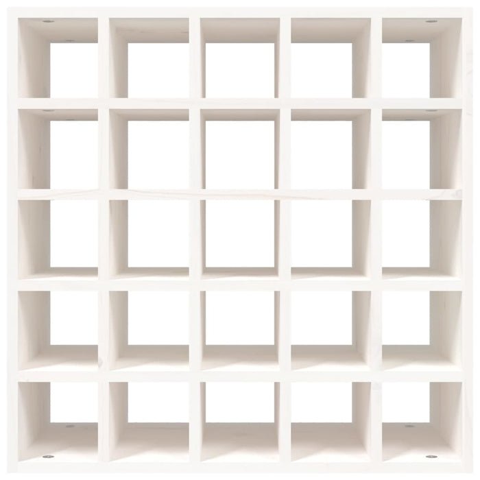 Portabottiglie Bianco 56x25x56 cm in Legno Massello di Pino cod mxl 51354