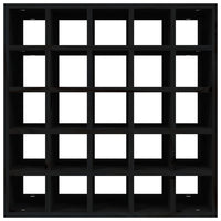 Portabottiglie Nero 56x25x56 cm in Legno Massello di Pino 821541