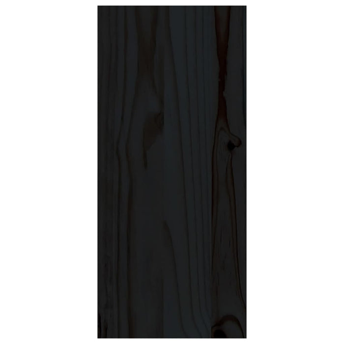 Portabottiglie Nero 56x25x56 cm in Legno Massello di Pino 821541