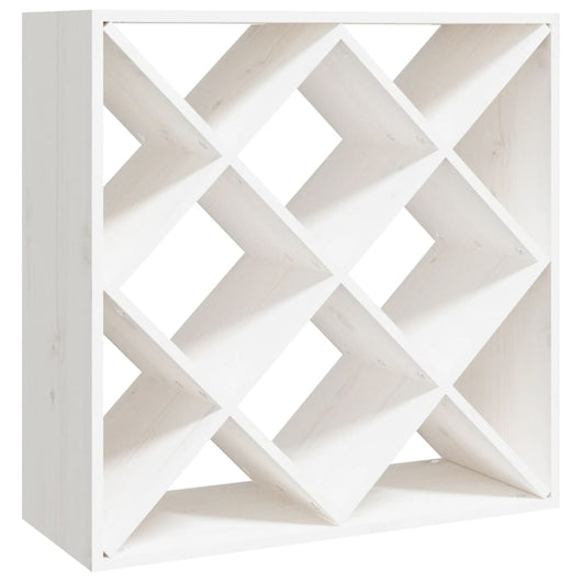 Portabottiglie Bianco 62x25x62 cm in Legno Massello di Pino 821543