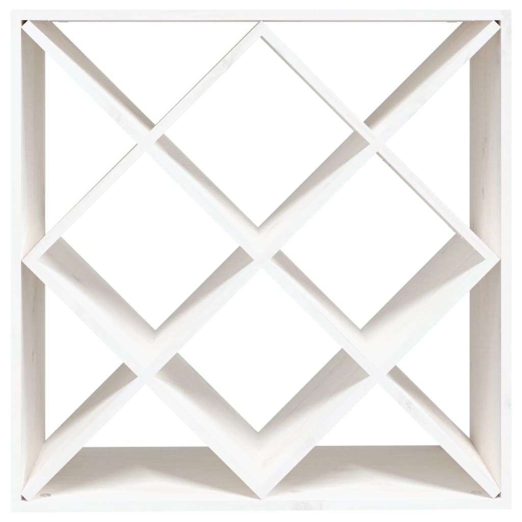 Portabottiglie Bianco 62x25x62 cm in Legno Massello di Pino cod mxl 34729