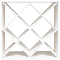 Portabottiglie Bianco 62x25x62 cm in Legno Massello di Pino cod mxl 34729