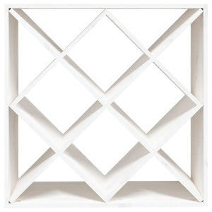 Portabottiglie Bianco 62x25x62 cm in Legno Massello di Pino cod mxl 34729