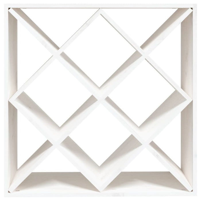 Portabottiglie Bianco 62x25x62 cm in Legno Massello di Pino cod mxl 34729