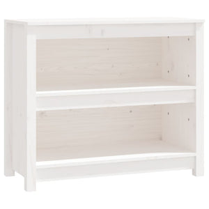 Libreria Bianca 80x35x68 cm in Legno Massello di Pino 821675