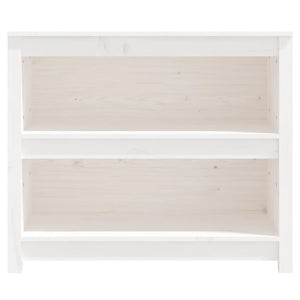 Libreria Bianca 80x35x68 cm in Legno Massello di Pino 821675