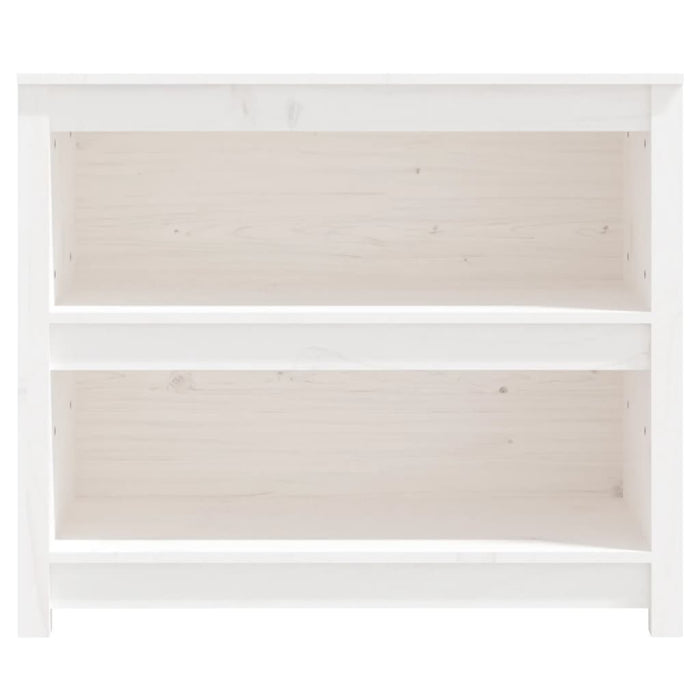 Libreria Bianca 80x35x68 cm in Legno Massello di Pino 821675
