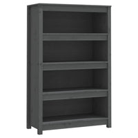 Libreria Grigia 80x35x126 cm in Legno Massello di Pino 821686