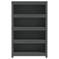Libreria Grigia 80x35x126 cm in Legno Massello di Pino 821686