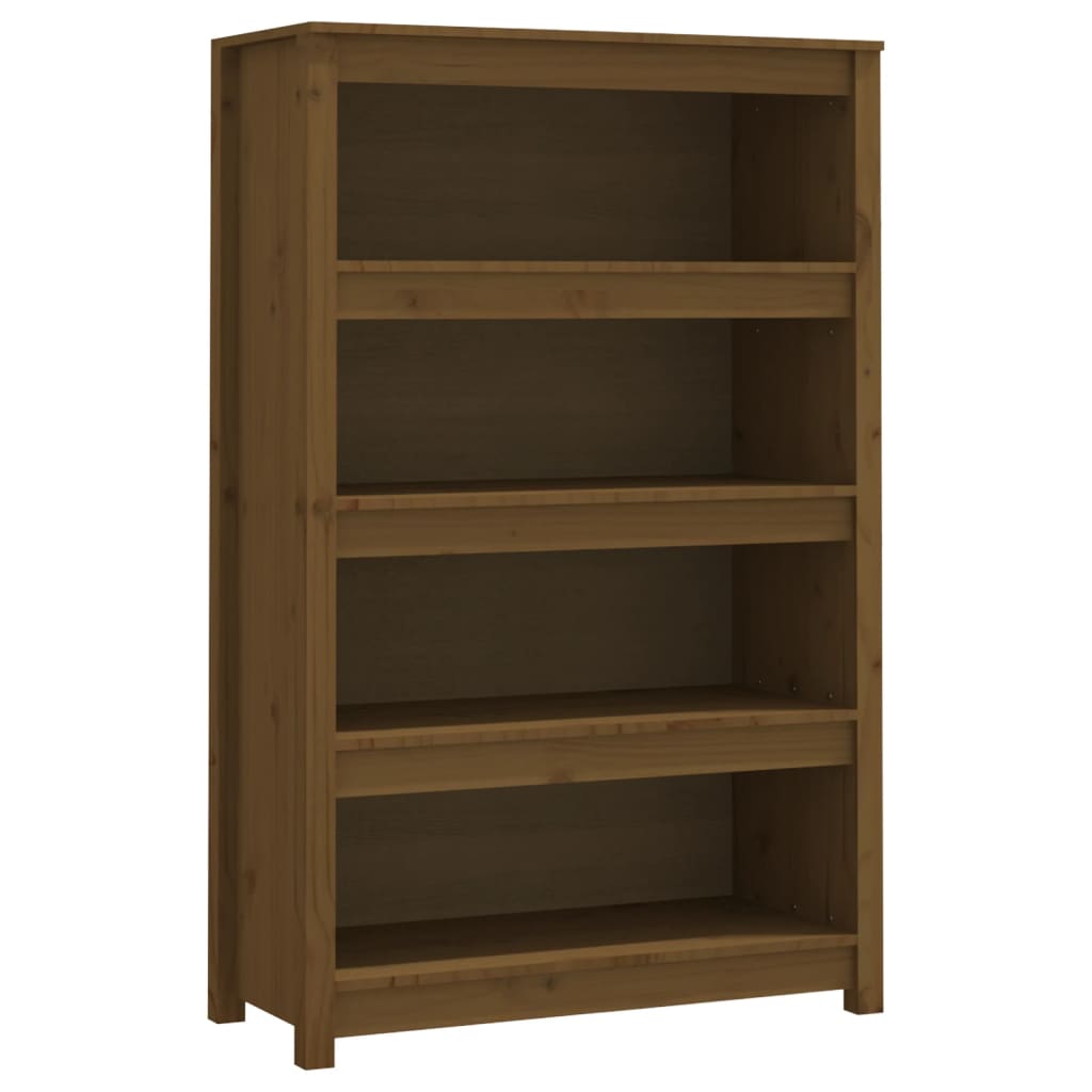Libreria Marrone ambra 80x35x126 cm in Legno Massello di Pino 821687