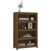 Libreria Marrone ambra 80x35x126 cm in Legno Massello di Pino 821687