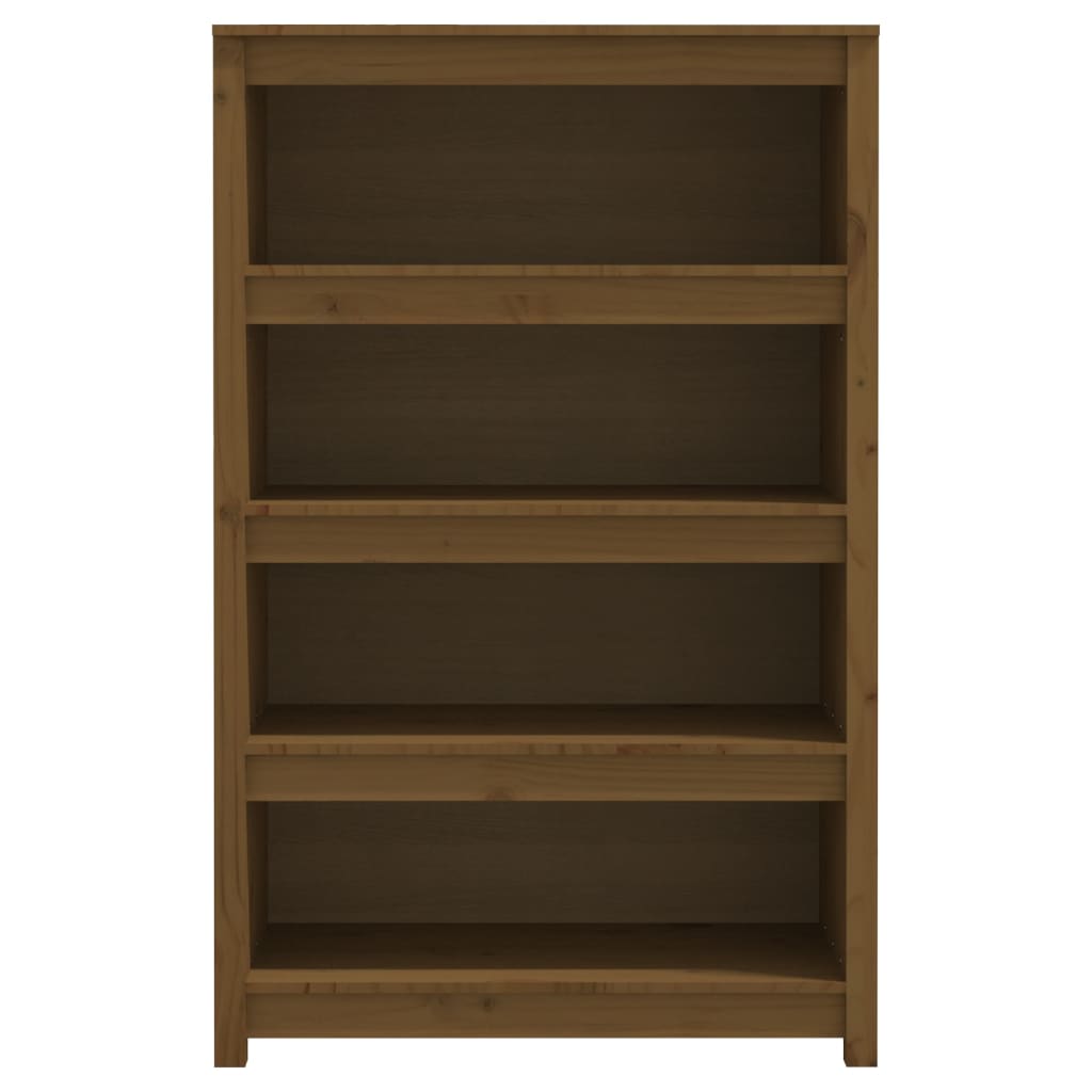 Libreria Marrone ambra 80x35x126 cm in Legno Massello di Pino 821687