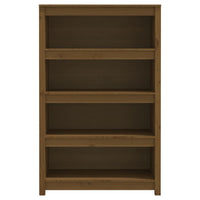 Libreria Marrone ambra 80x35x126 cm in Legno Massello di Pino 821687