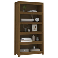 Libreria Marrone ambra 80x35x154 cm in Legno Massello di Pino 821692