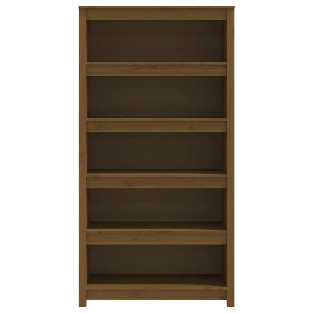 Libreria Marrone ambra 80x35x154 cm in Legno Massello di Pino 821692