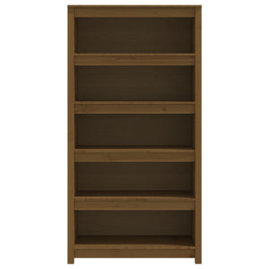 Libreria Marrone ambra 80x35x154 cm in Legno Massello di Pino 821692