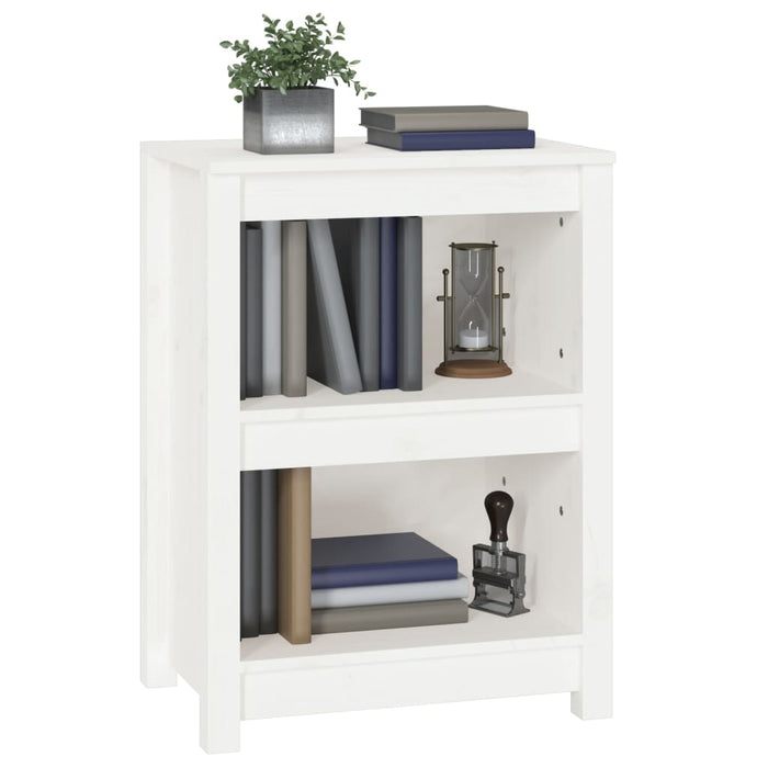 Libreria Bianca 50x35x68 cm in Legno Massello di Pino 821700