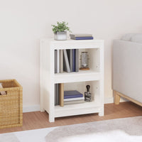 Libreria Bianca 50x35x68 cm in Legno Massello di Pino 821700