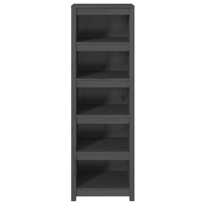 Libreria Grigia 50x35x154 cm in Legno Massello di Pino 821716