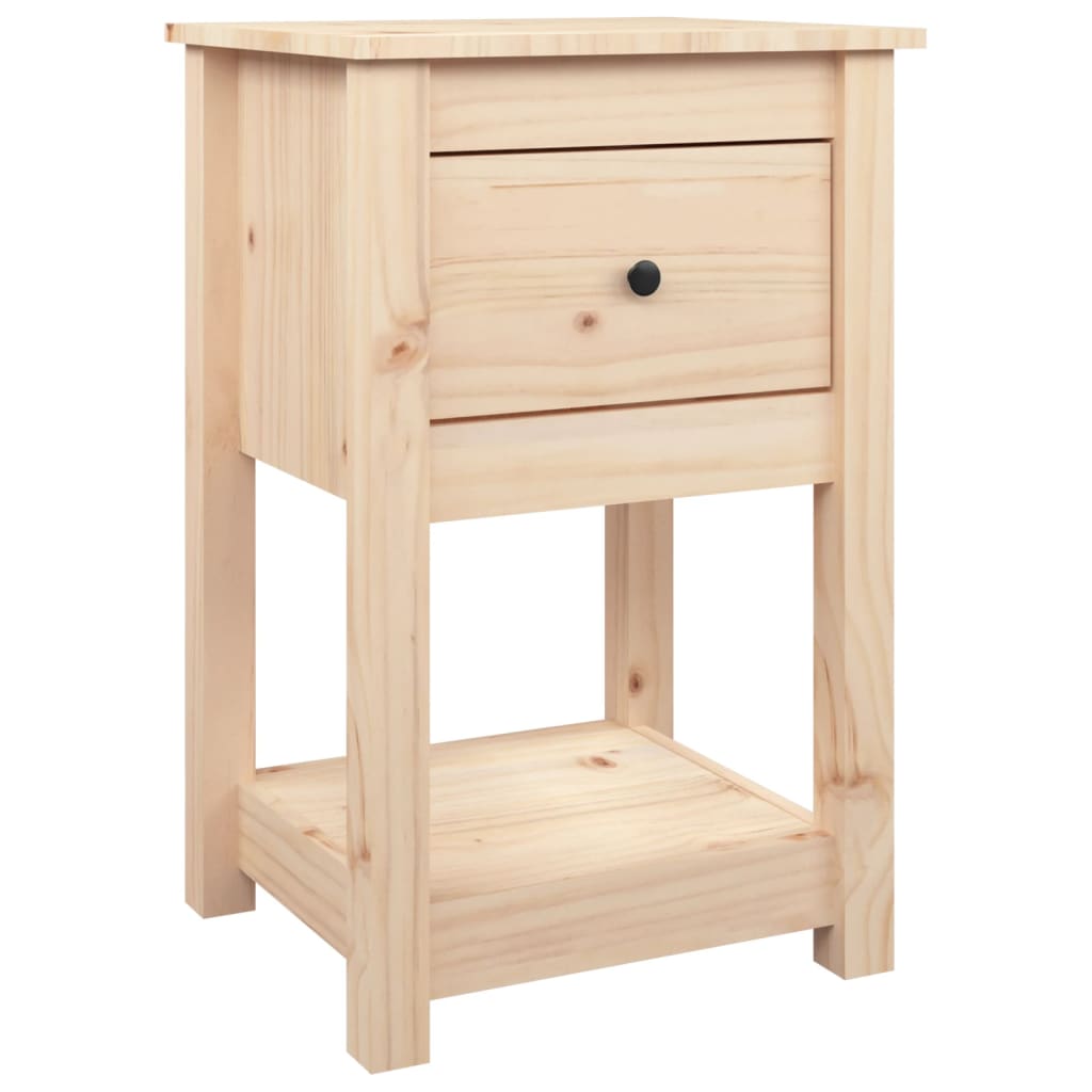 Comodino 40x35x61,5 cm in Legno Massello di Pino 821729