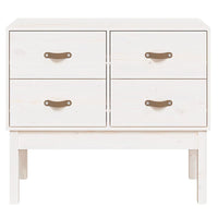 Mobile Consolle Bianco 90x40x78 cm in Legno Massello di Pino