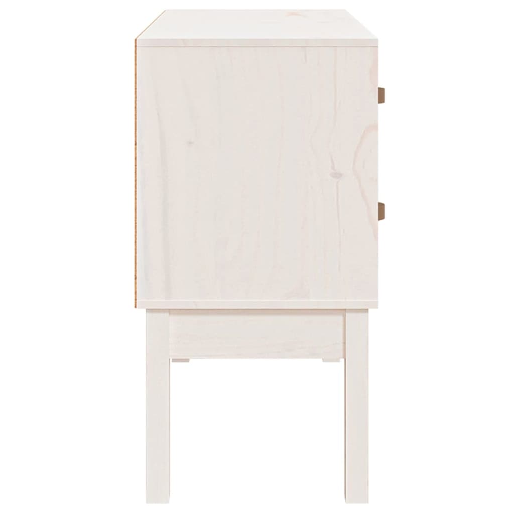 Mobile Consolle Bianco 90x40x78 cm in Legno Massello di Pino 821740