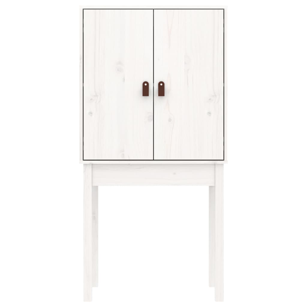 Credenza Bianca 60x40x120 cm in Legno Massello di Pino 821745