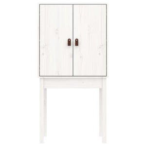 Credenza Bianca 60x40x120 cm in Legno Massello di Pino 821745