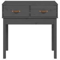 Tavolo Consolle Grigio 76,5x40x75 cm in Legno Massello di Pino 821751