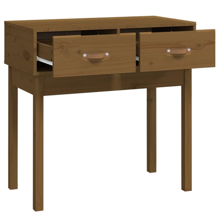 Tavolo Consolle Ambra 76,5x40x75 cm in Legno Massello di Pino 821752