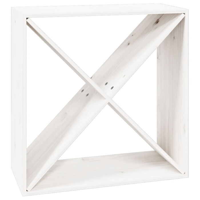 Portabottiglie Bianco 62x25x62 cm in Legno Massello di Pino 821760