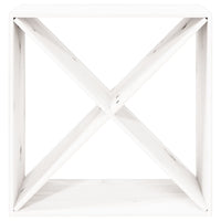 Portabottiglie Bianco 62x25x62 cm in Legno Massello di Pino 821760