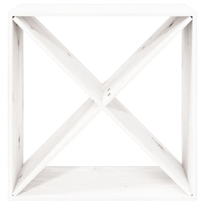 Portabottiglie Bianco 62x25x62 cm in Legno Massello di Pino 821760