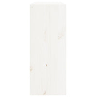 Portabottiglie Bianco 62x25x62 cm in Legno Massello di Pino 821760