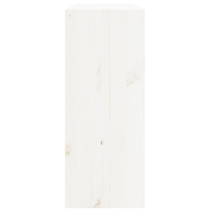 Portabottiglie Bianco 62x25x62 cm in Legno Massello di Pino 821760