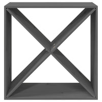 Portabottiglie Grigio 62x25x62 cm in Legno Massello di Pino 821761