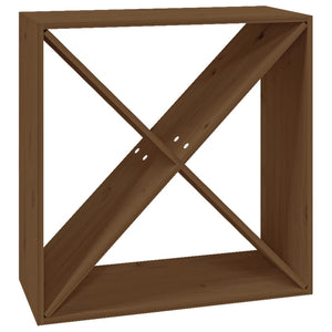 Portavini Marrone Ambra 62x25x62 cm in Legno Massello di Pino 821762