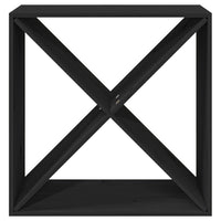 Portabottiglie Nero 62x25x62 cm in Legno Massello di Pino