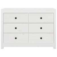 Armadietto Bianco 100x40x72 cm in Legno Massello di Pino 821765