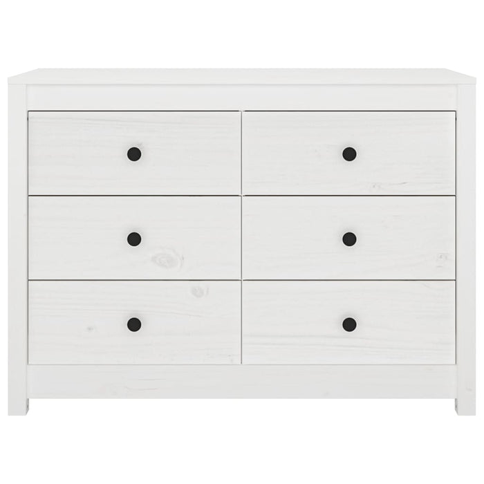 Armadietto Bianco 100x40x72 cm in Legno Massello di Pino 821765