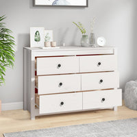 Armadietto Bianco 100x40x72 cm in Legno Massello di Pino 821765