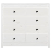 Armadietto Bianco 100x40x90 cm in Legno Massello di Pino 821770